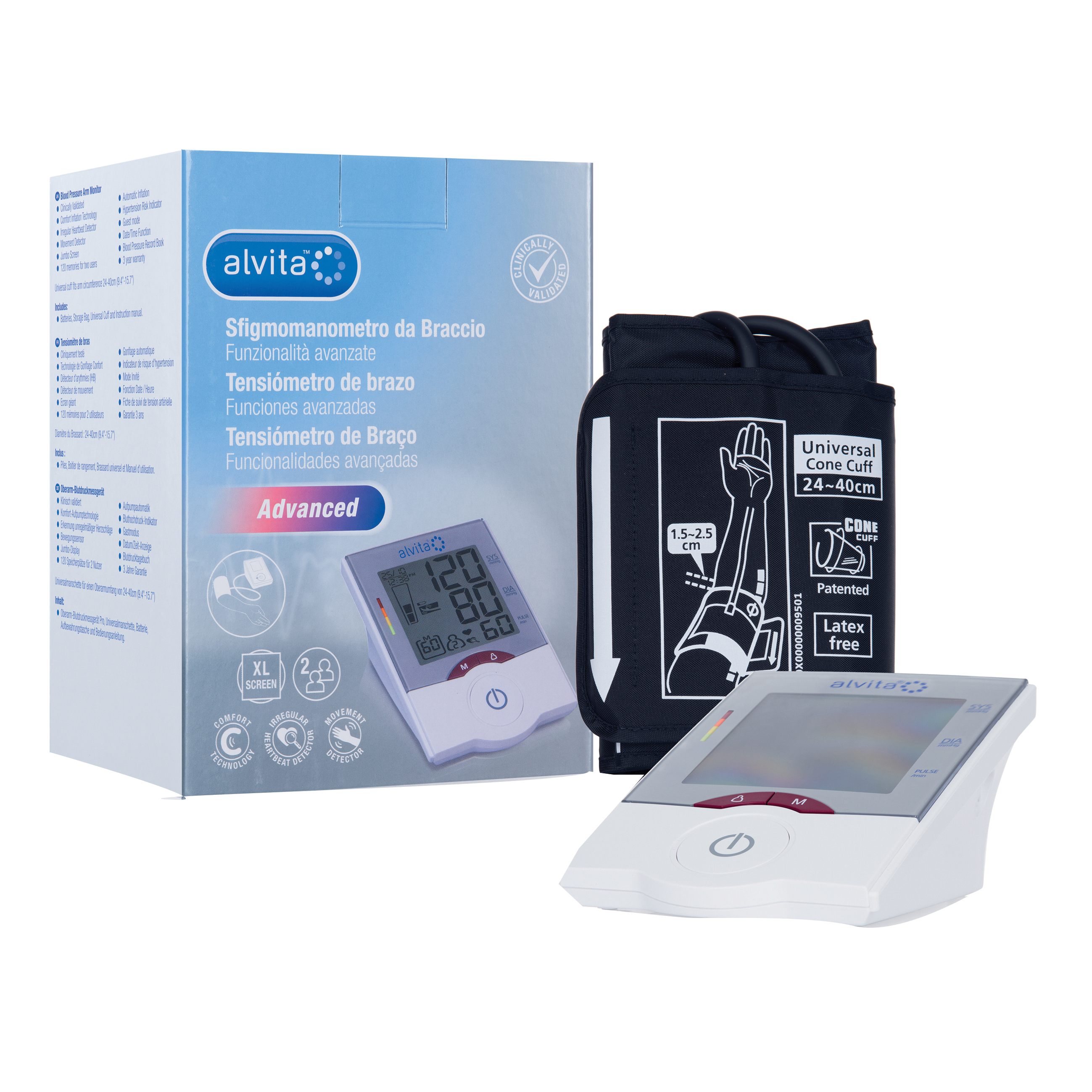 Alvita sfigmomanometro da braccio automatico advance