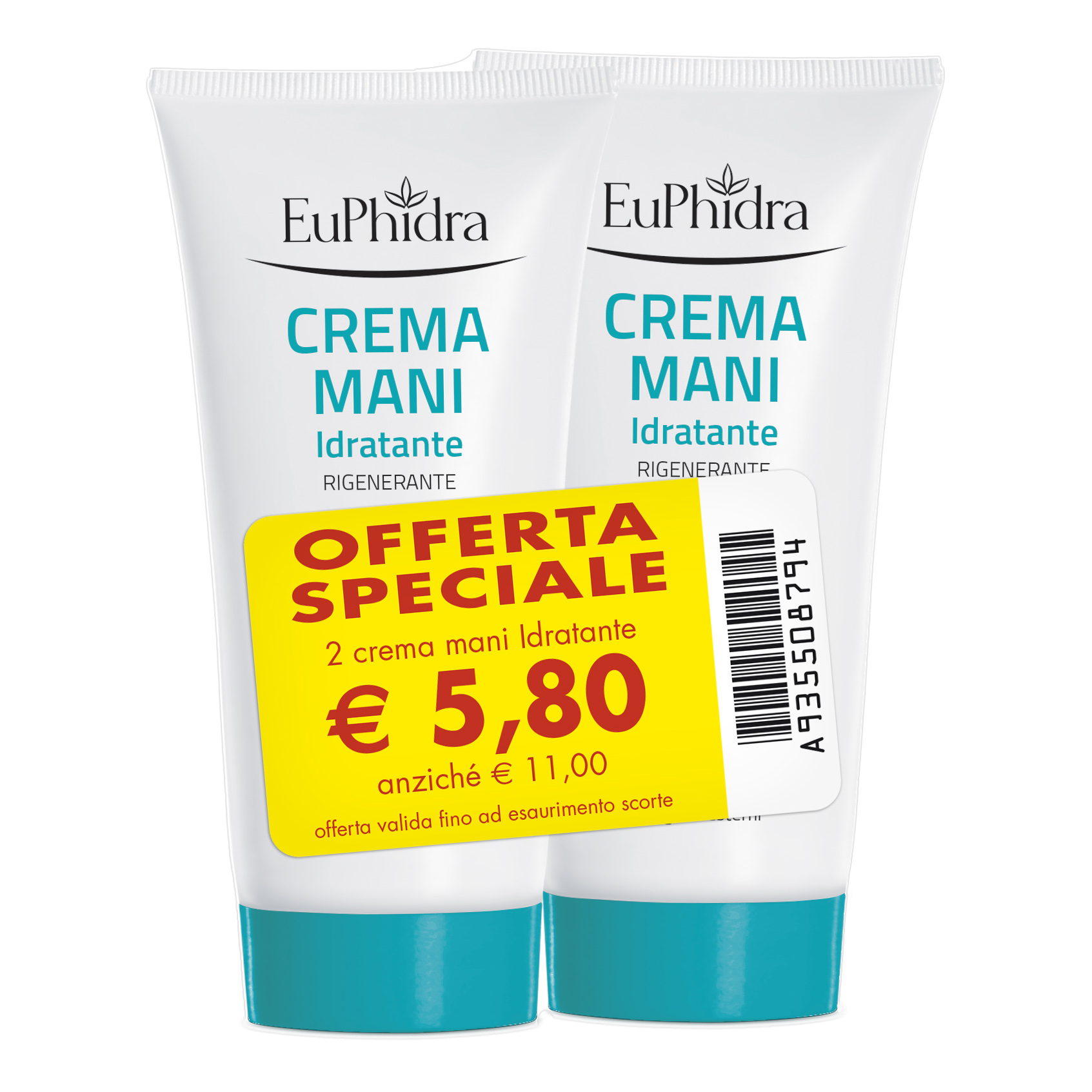 Euphidra abbinata crema mani idratante termoformati 2 pezzi