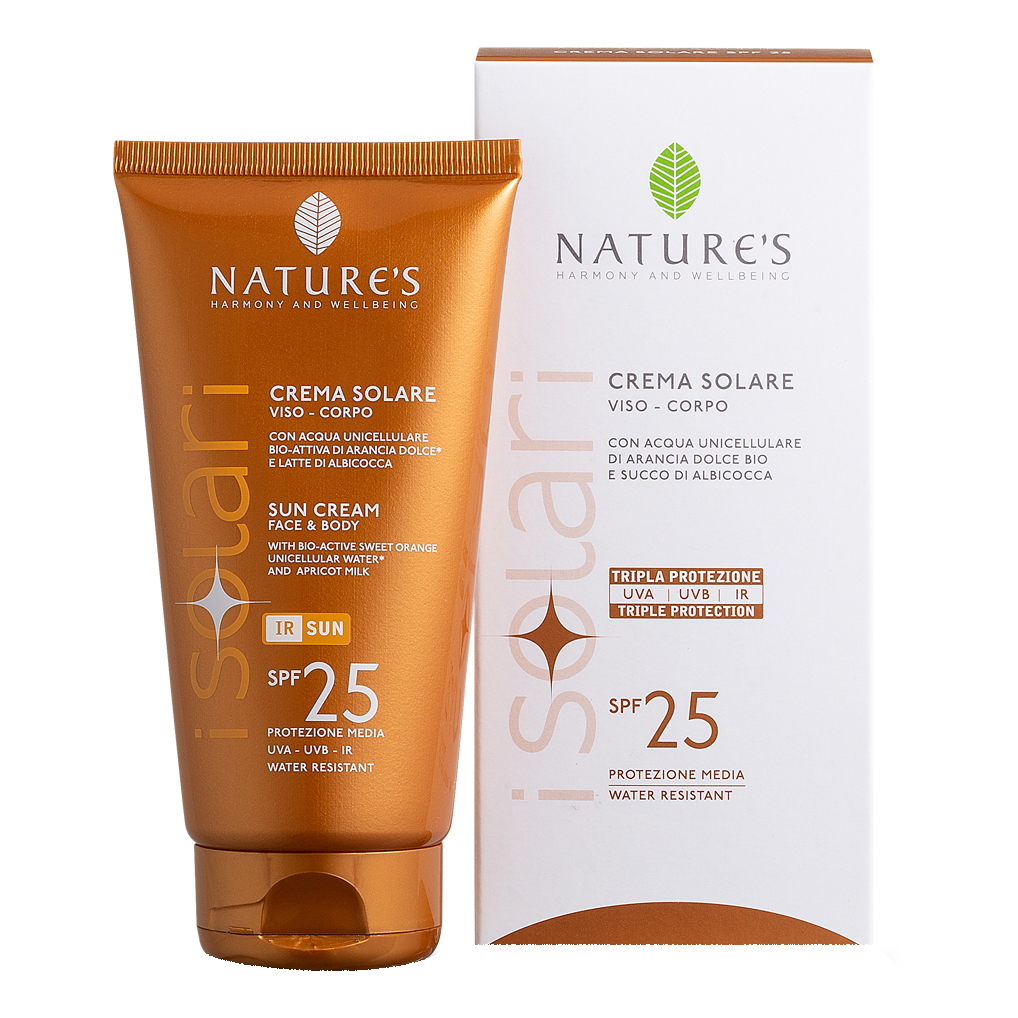 i solari crema solare viso e corpo spf 25 ir sun