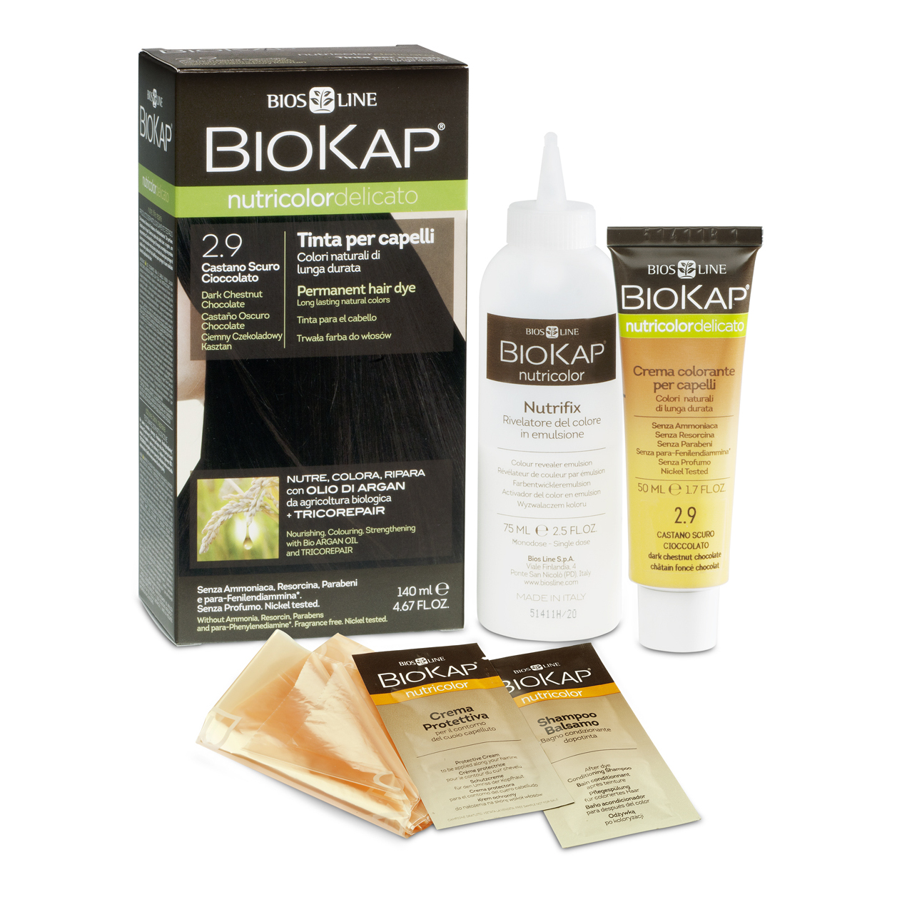 Biokap Nutricolor Delicato Tinta 4.05 Castano Cioccolato 140 Ml-image