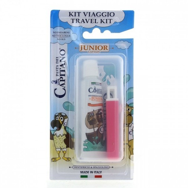 Pasta del capitano kit viaggio junior contenente dentifricio junior 20 ml + spazzolino pieghevole
