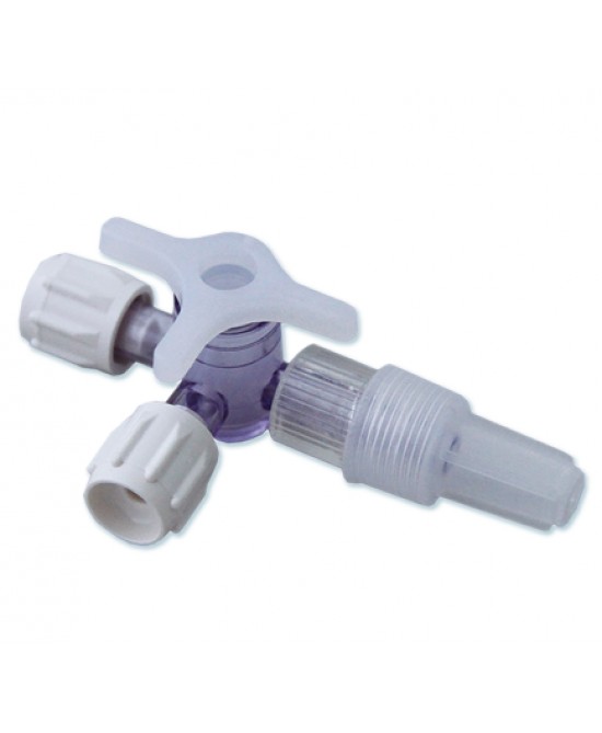 Rubinetto a 3vie sterile in polipropilene