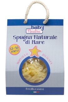 Baby neutra spugna naturale di mare 12/48 mesi