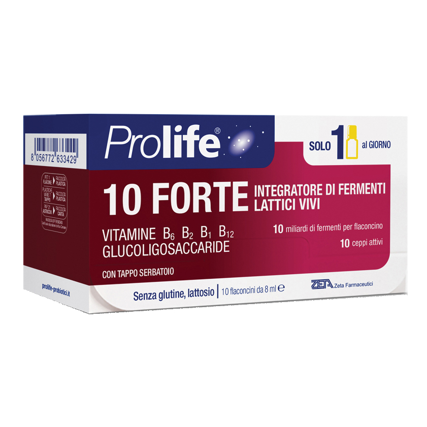 Prolife 10 Forte Integratore Fermenti Lattici Vivi 10 Flaconcini 8 ml