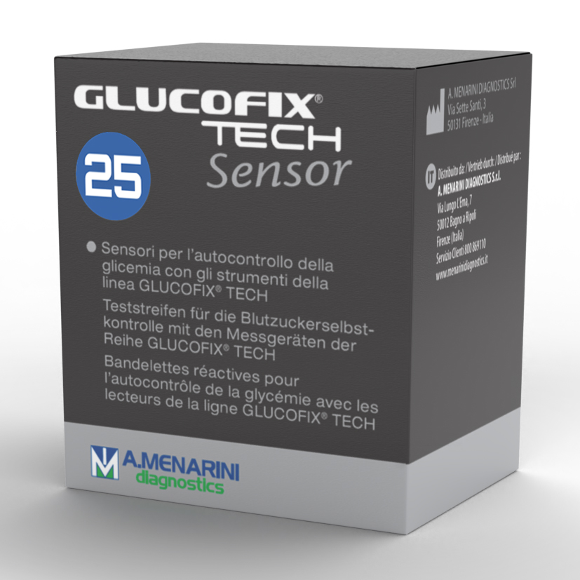 Strisce misurazione glicemia glucofix tech sensor 25 pezzi