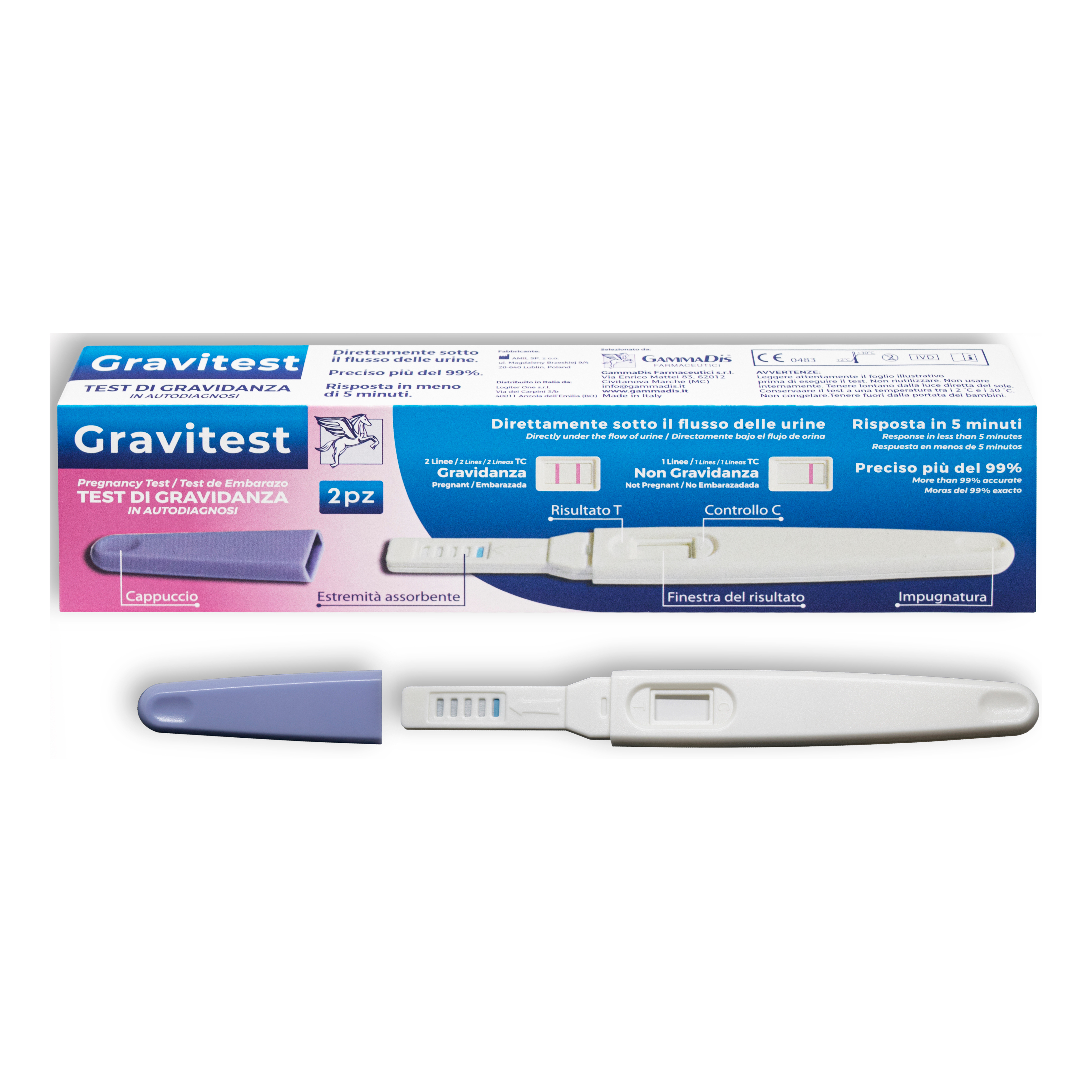 Test gravidanza gravitest 2 pezzi