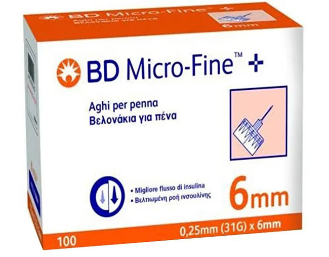 Bd microfine 100 aghi 31g 6mm