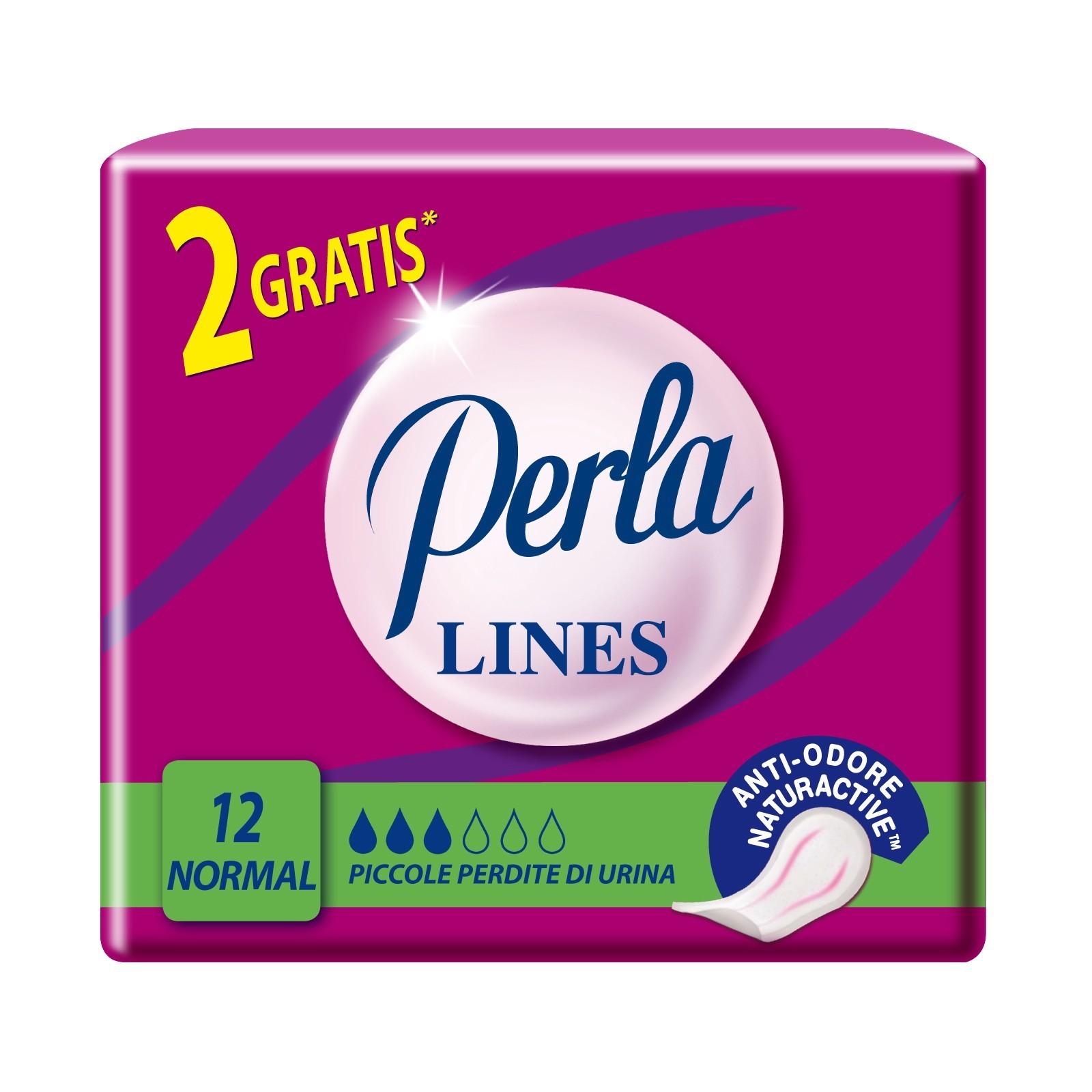 Assorbente per le perdite urinarie lines perla normal 12 pezzi