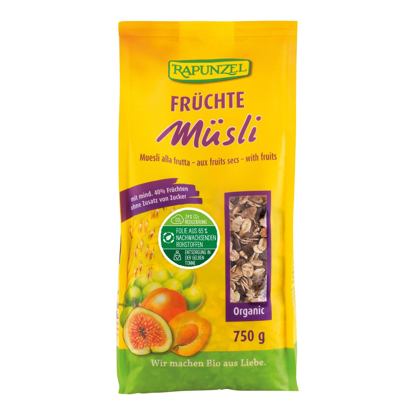 Rapunzel muesli frut 750g