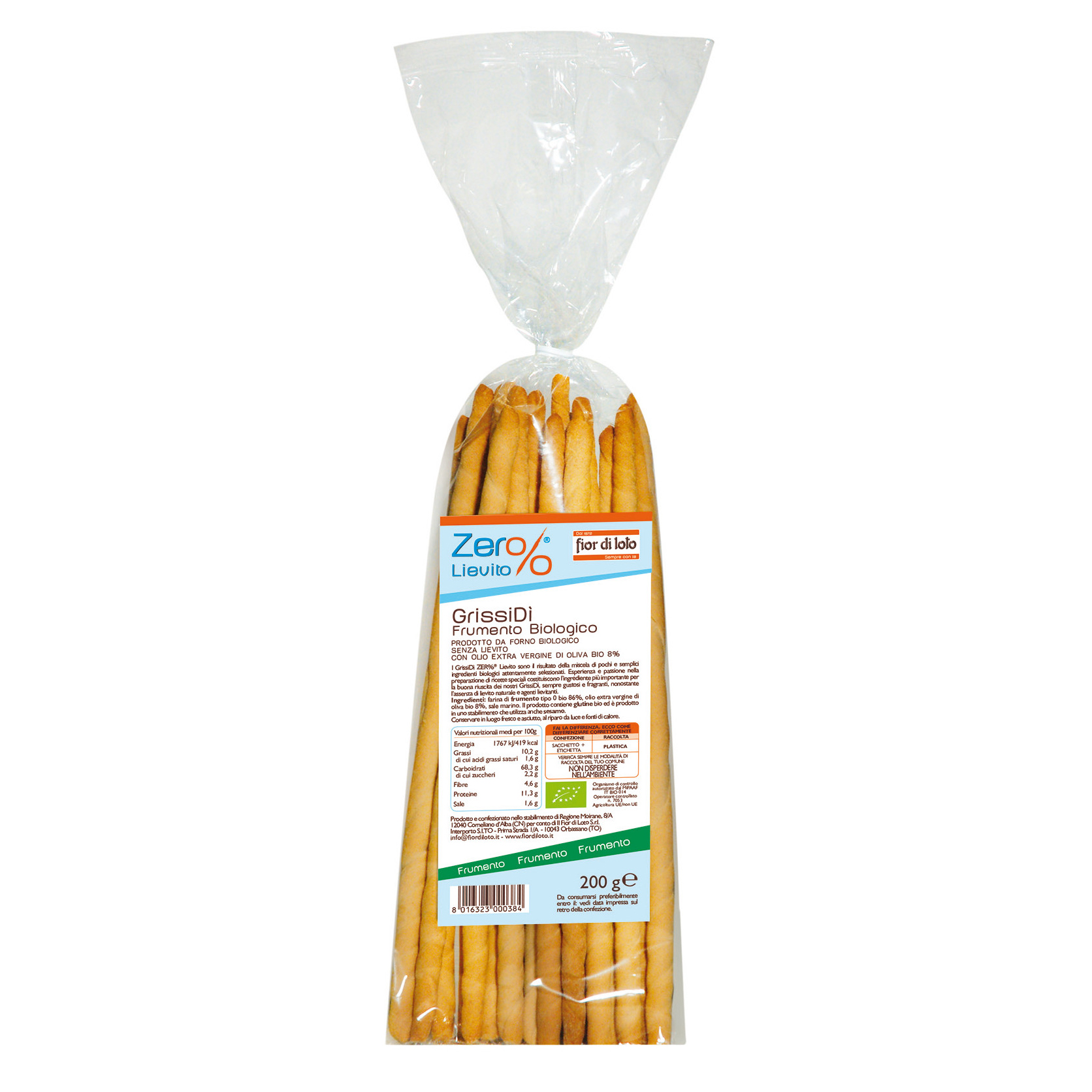 Grissidi zero% lievito frum 200 g