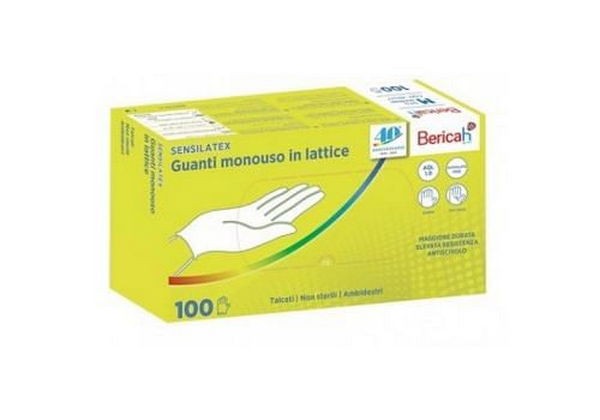 Guanto monouso sensilatex in lattice talcato aql 1,0 taglia xl 100 pezzi