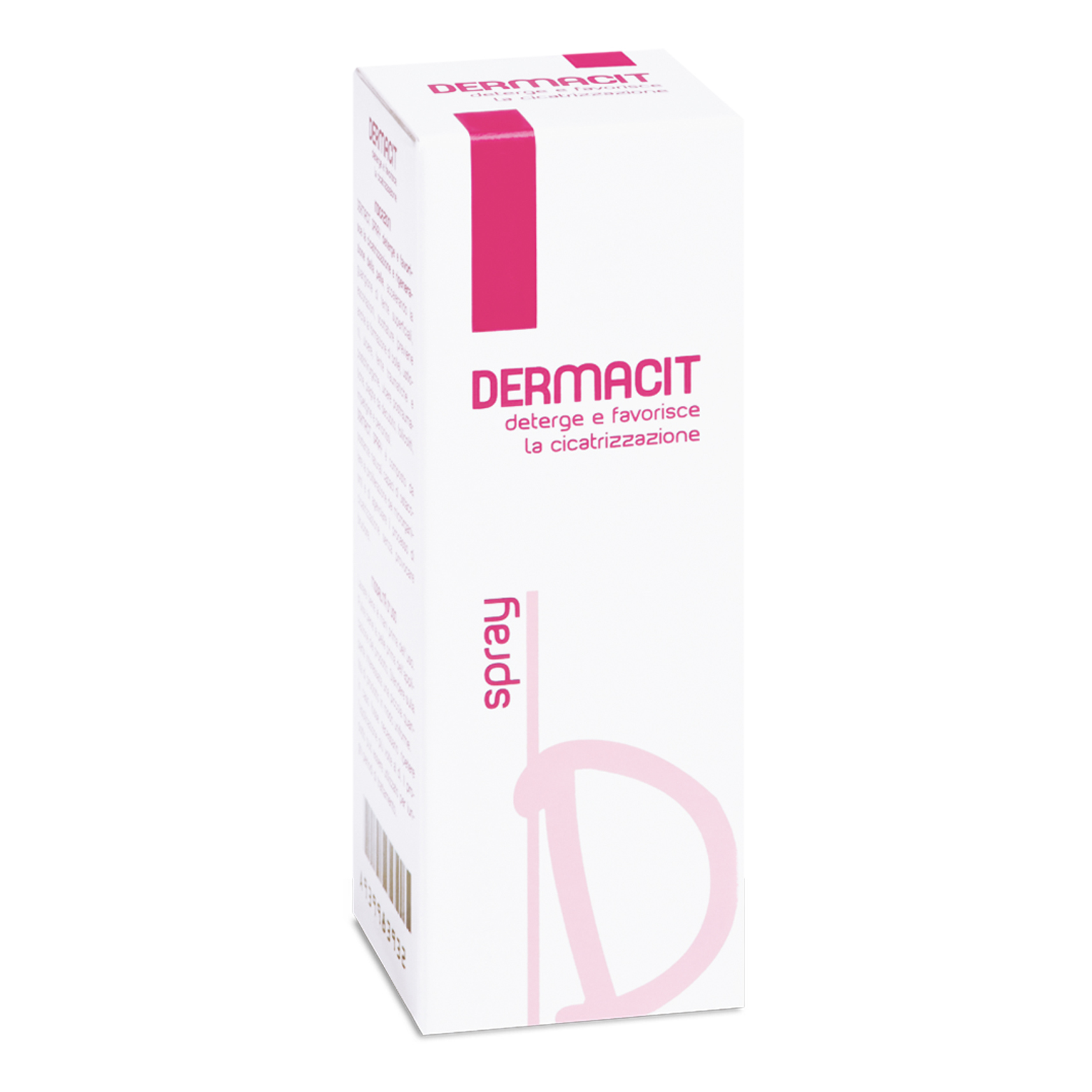 Dermacit Spray Flacone Cilindrico In Pe Bianco Con Tasto Erogatore Spray In Pp Bianco E Cappuccio Salvatasto Trasparente,dispositivo Medico 1 Pezzi