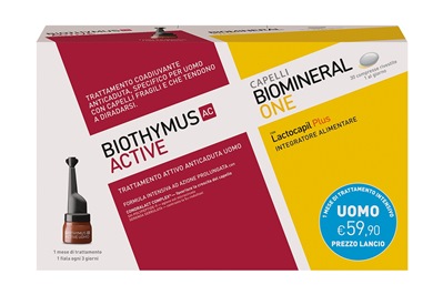 Biothymus kit trattamento ac active 10 fiale uomo + biomineral one 30 compresse