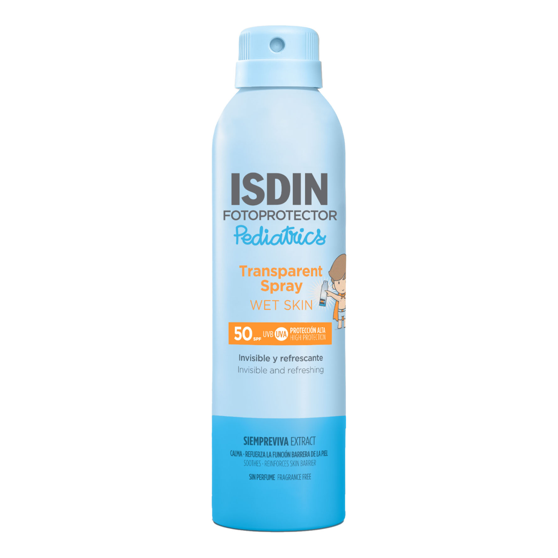 Transparent spray wet skin pediatrics spf50 250 ml
