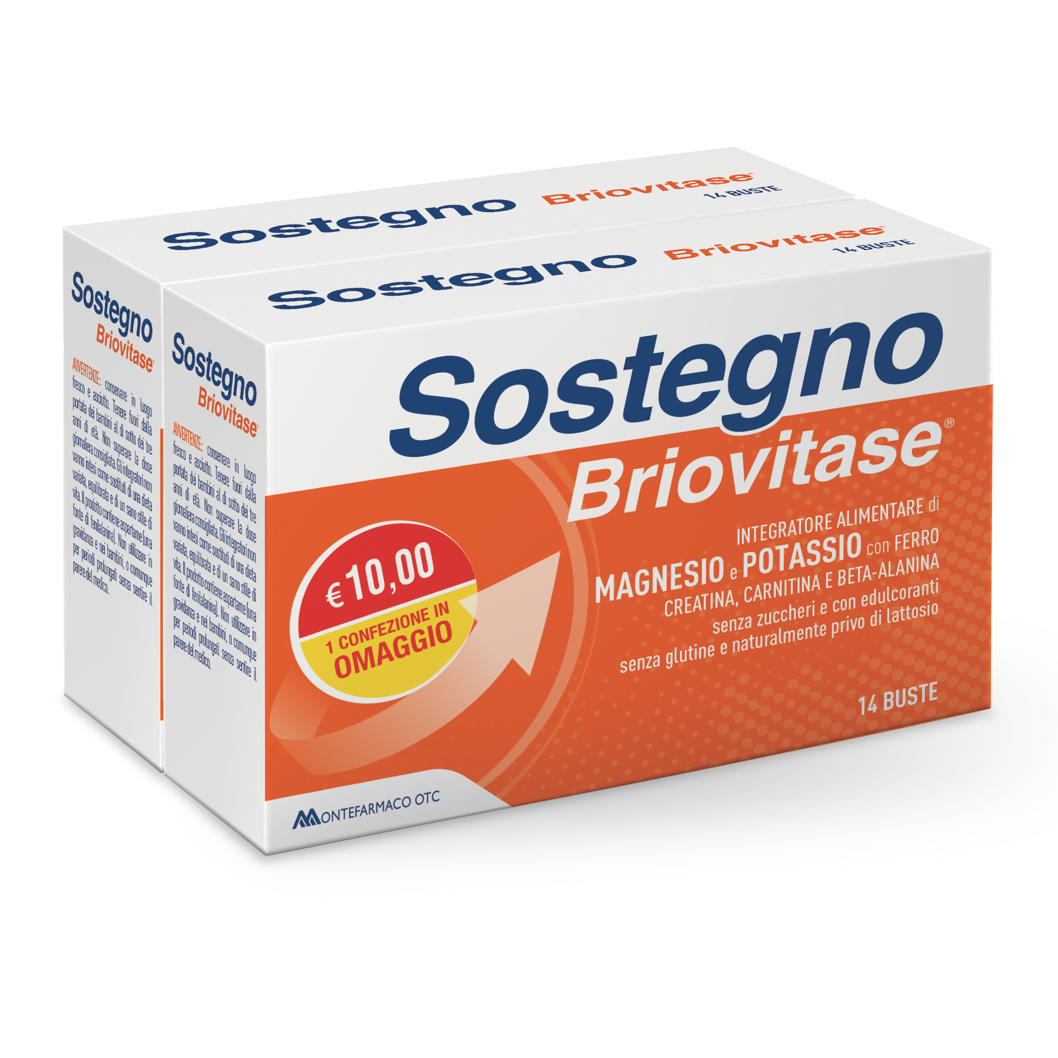 Briovitase sostegno orange bipack 14 bustine x 2 pezzi