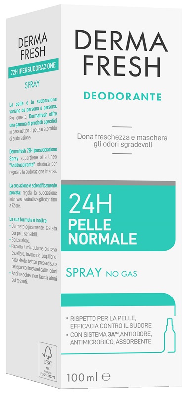 Dermafresh 24H Pelle Normale Spray No Gas 100 ml