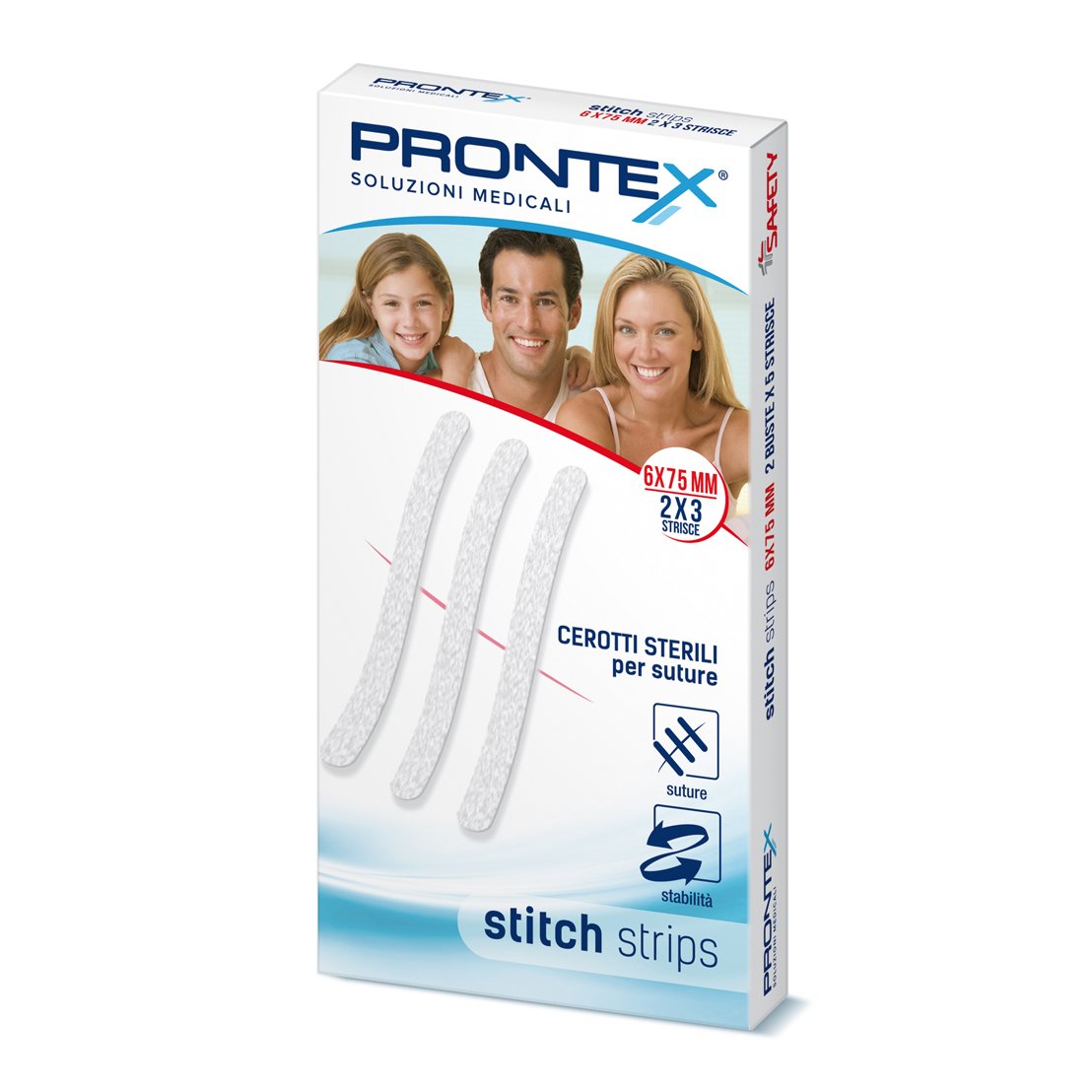 Prontex stitch strips 6x75 10p