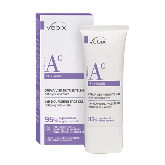 Vebix Phytamin Crema Viso A+C Nutriente Antirughe Riparatore 50Ml