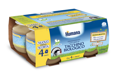 Humana omogeneizzato di tacchino bio 4 x 80 g
