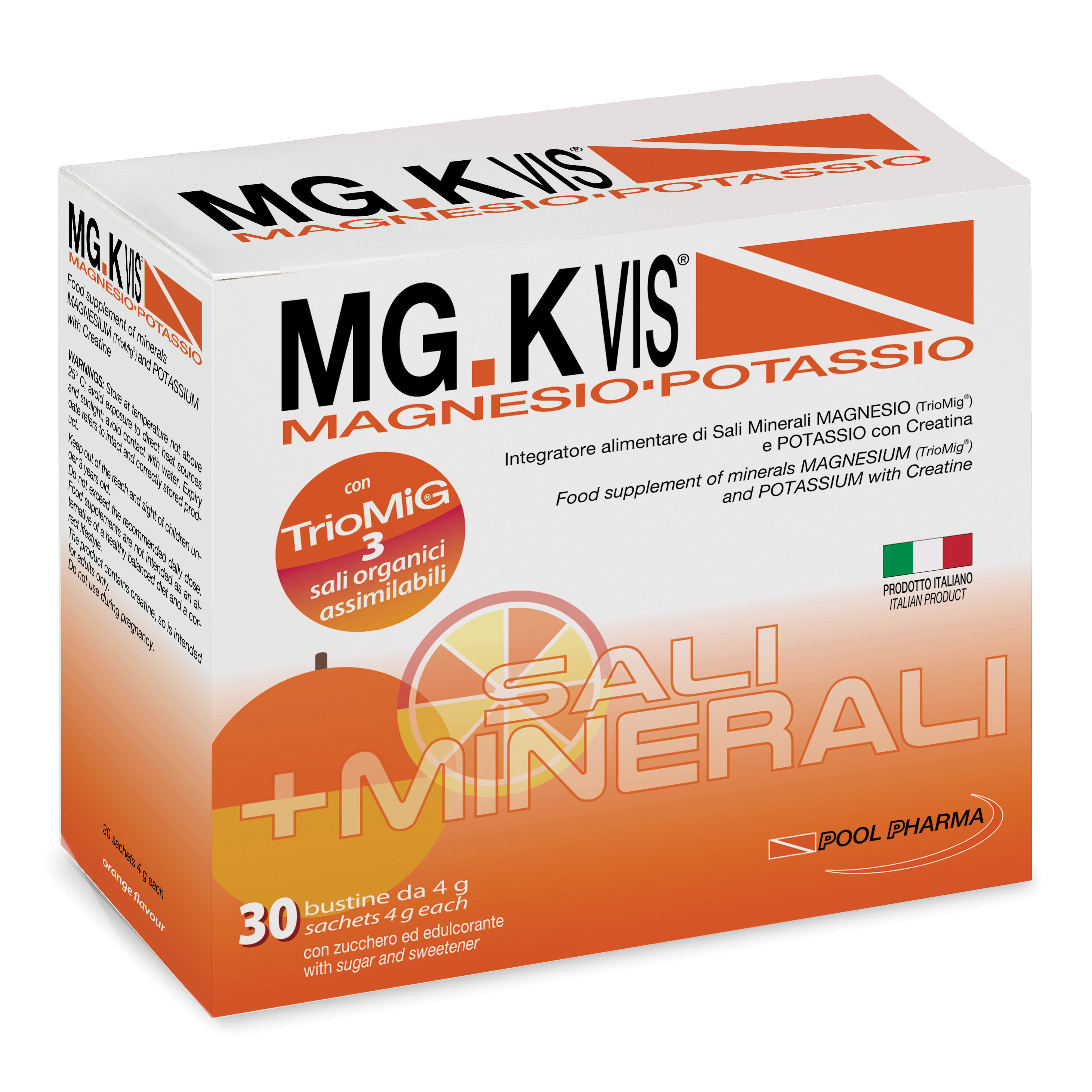 MG.K Vis Magnesio Potassio Arancia Integratore Sali Minerali 30 Bustine