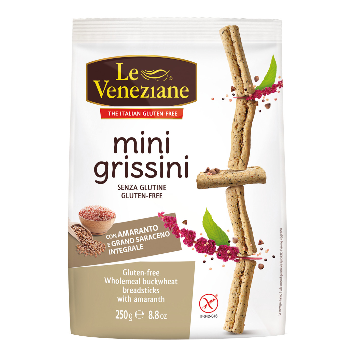 Le Veneziane Minigrissini Amaretti/Grano Saraceno 250g