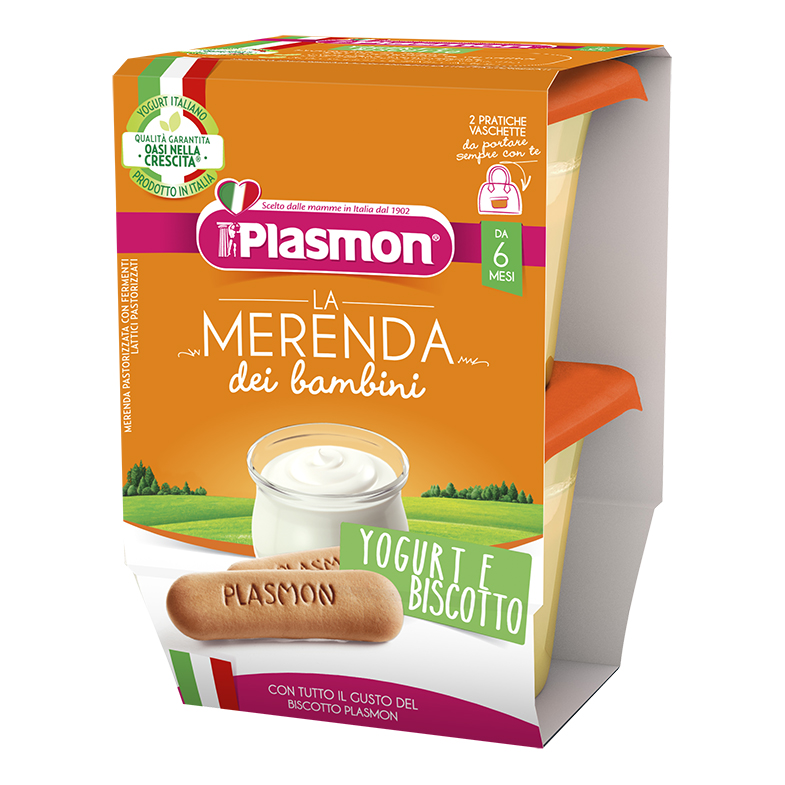 Plasmon Merenda Yogurt Biscotti 2X120G