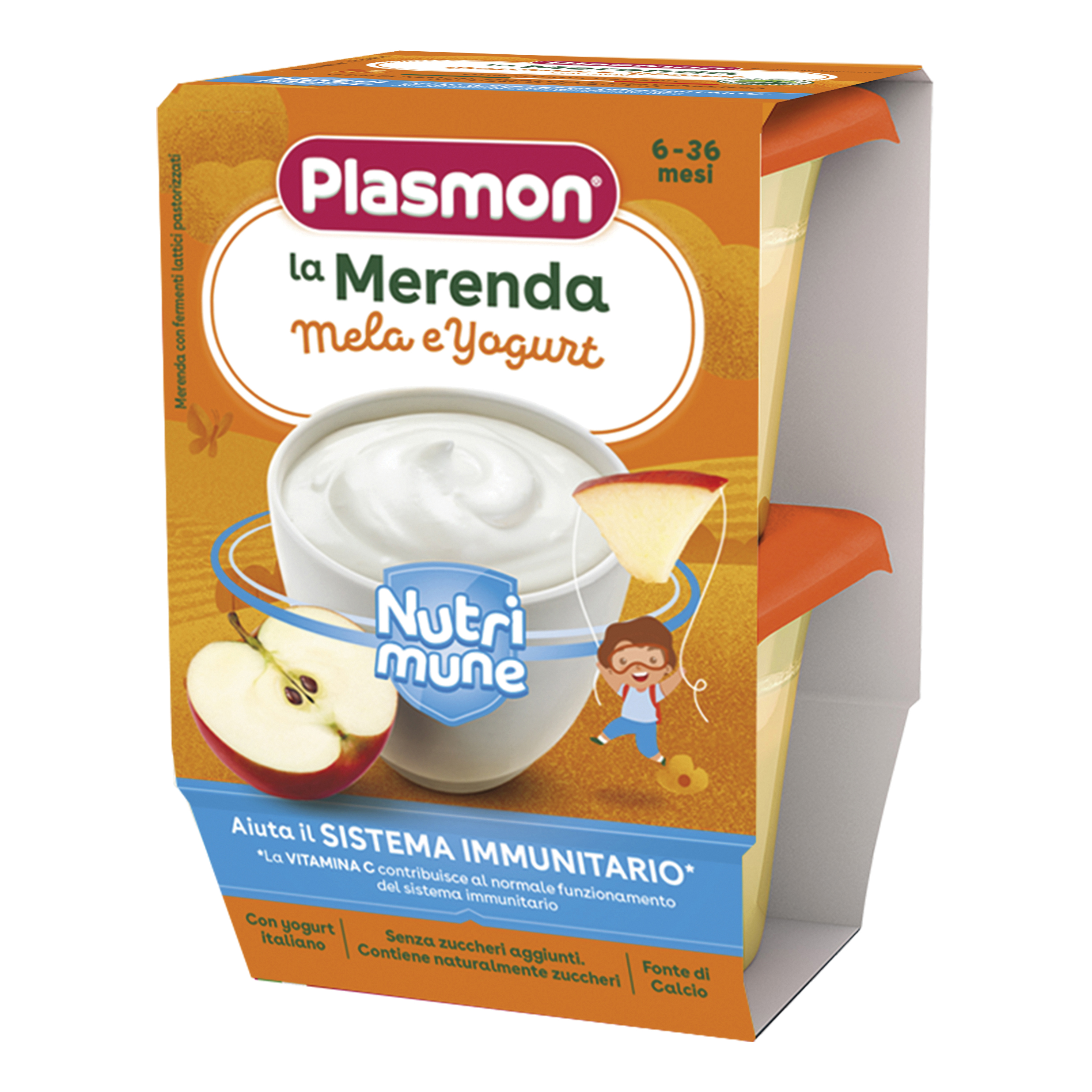 Plasmon Merenda Mela Yogurt 6m+ 2x120g