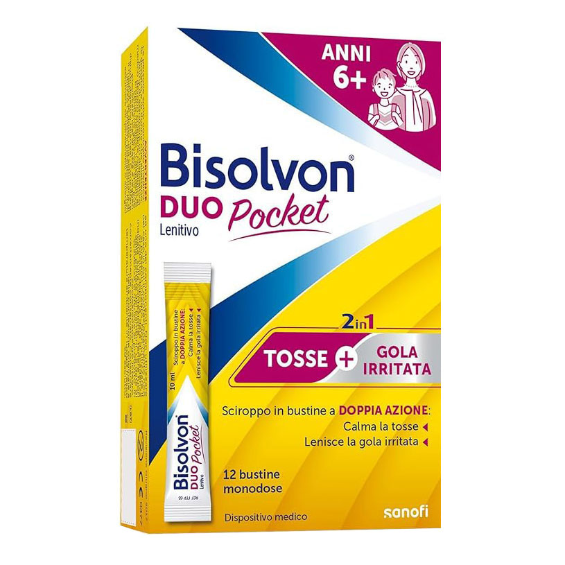 Bisolvon Duo Pocket Lenitivo 12 Bustine Tosse Gola