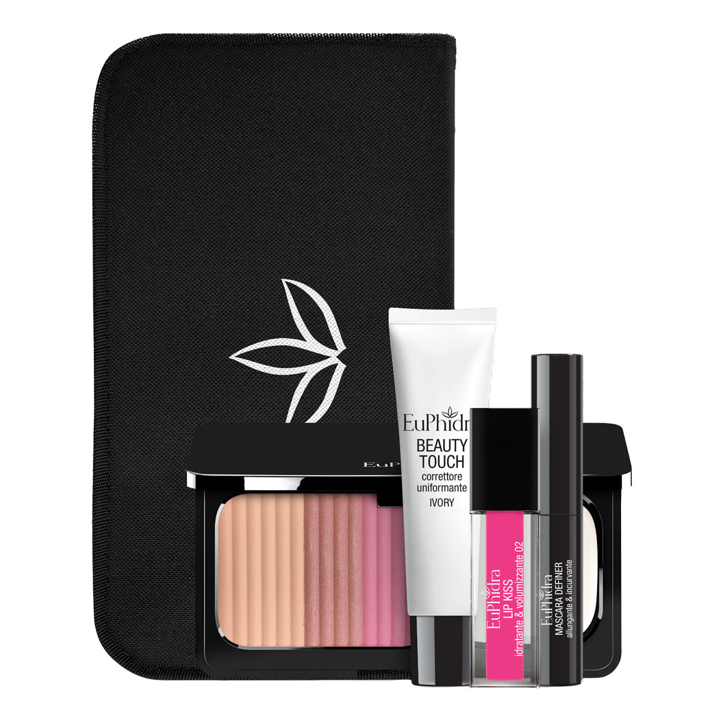 Euphidra set make up pelli chiare/medie con 1 correttore + 1 mini mascara + 1 lipgloss + 1 face palette