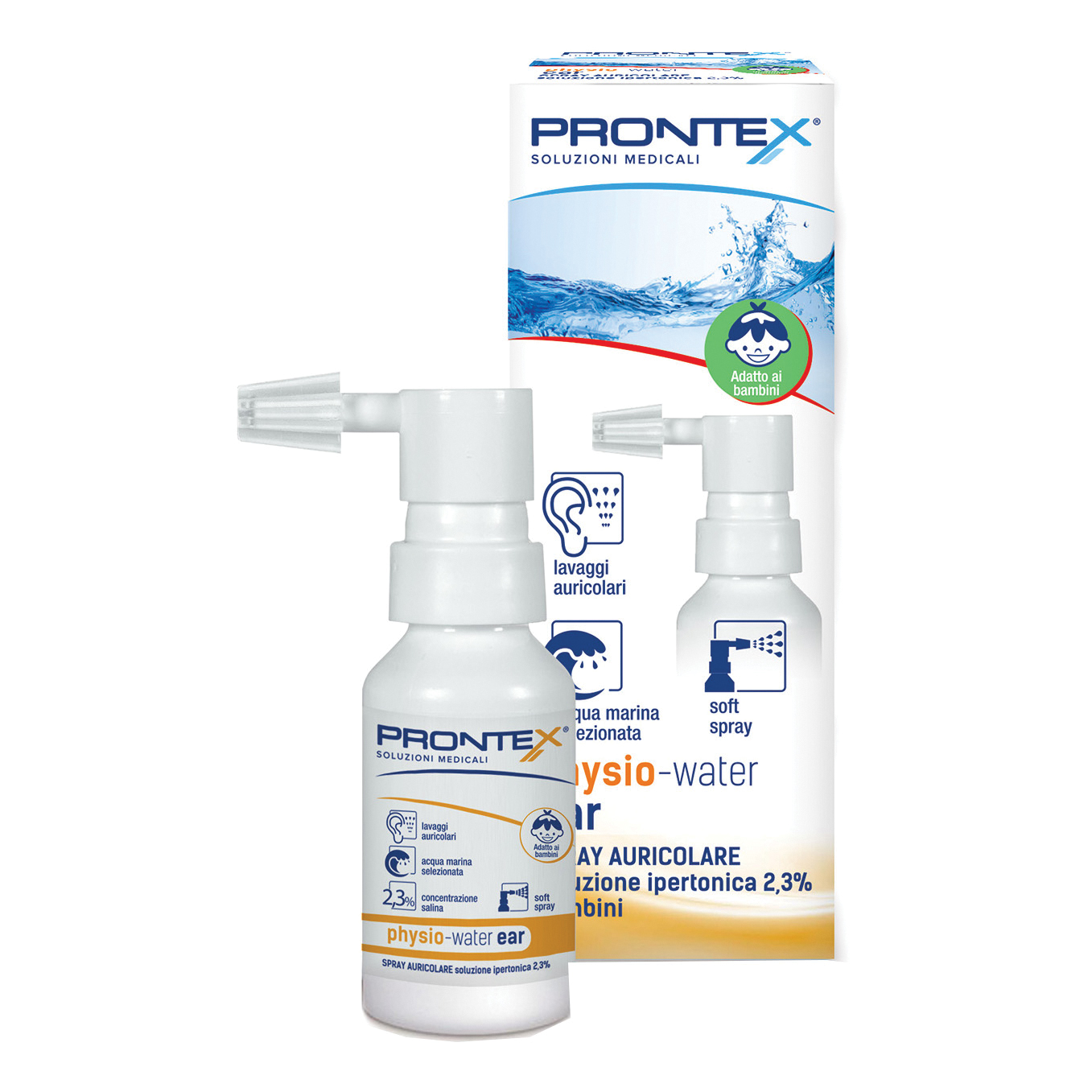 Ipertonica physio-water ear 2,3 % bambini 50 ml