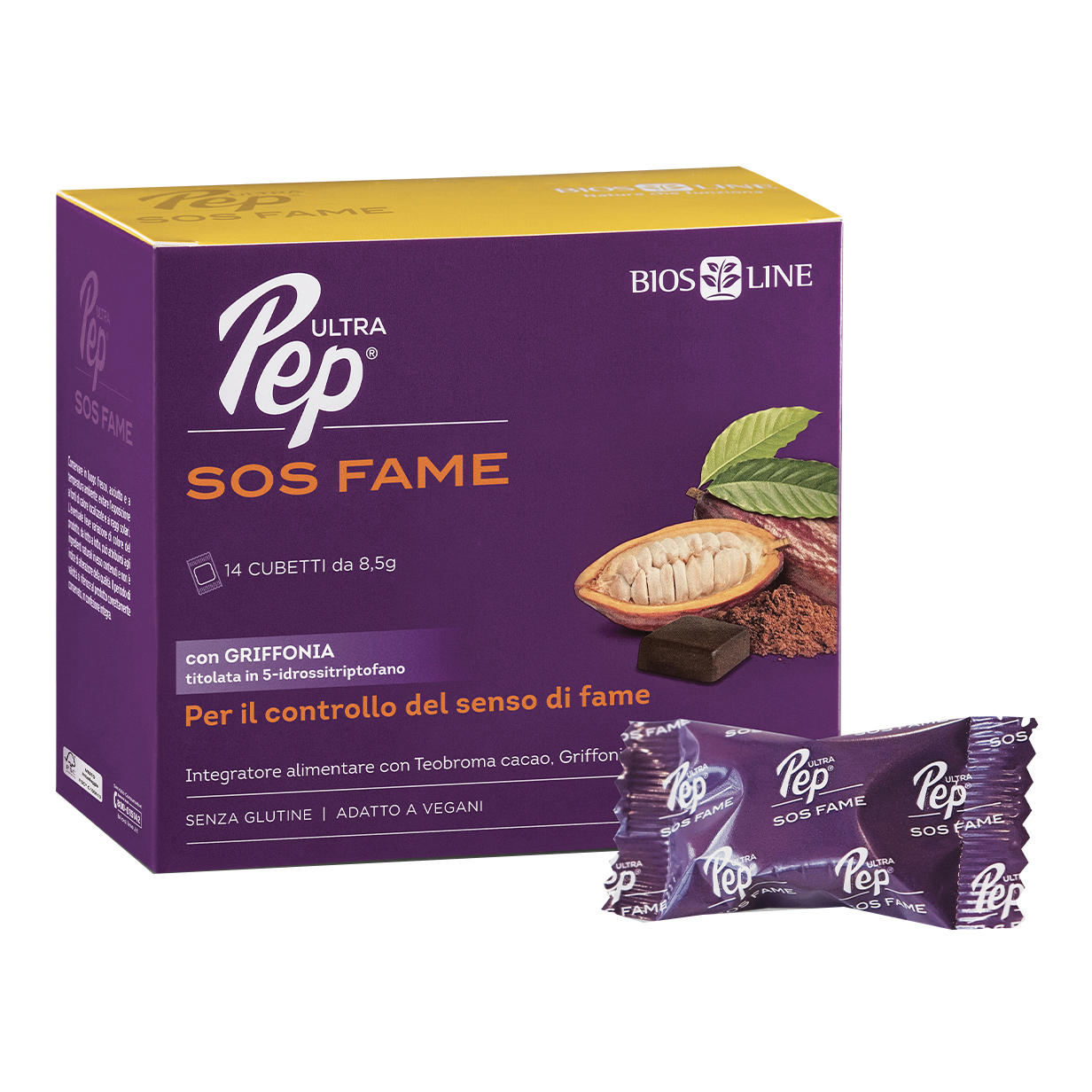 Bios Line Ultra Pep SOS Cubetti per Attacchi di Fame 14 Pezzi