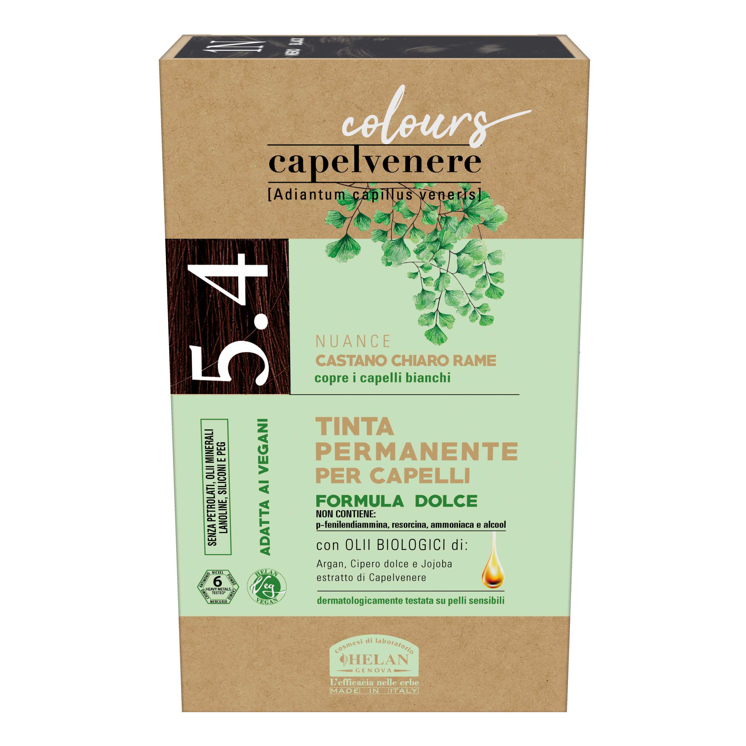Capelvenere colours tinta capelli 5,4n castano chiaro rame
