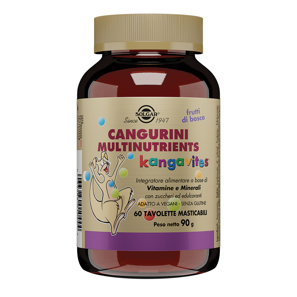 Cangurini multinutrients frutti bosco 60 tavolette masticabili
