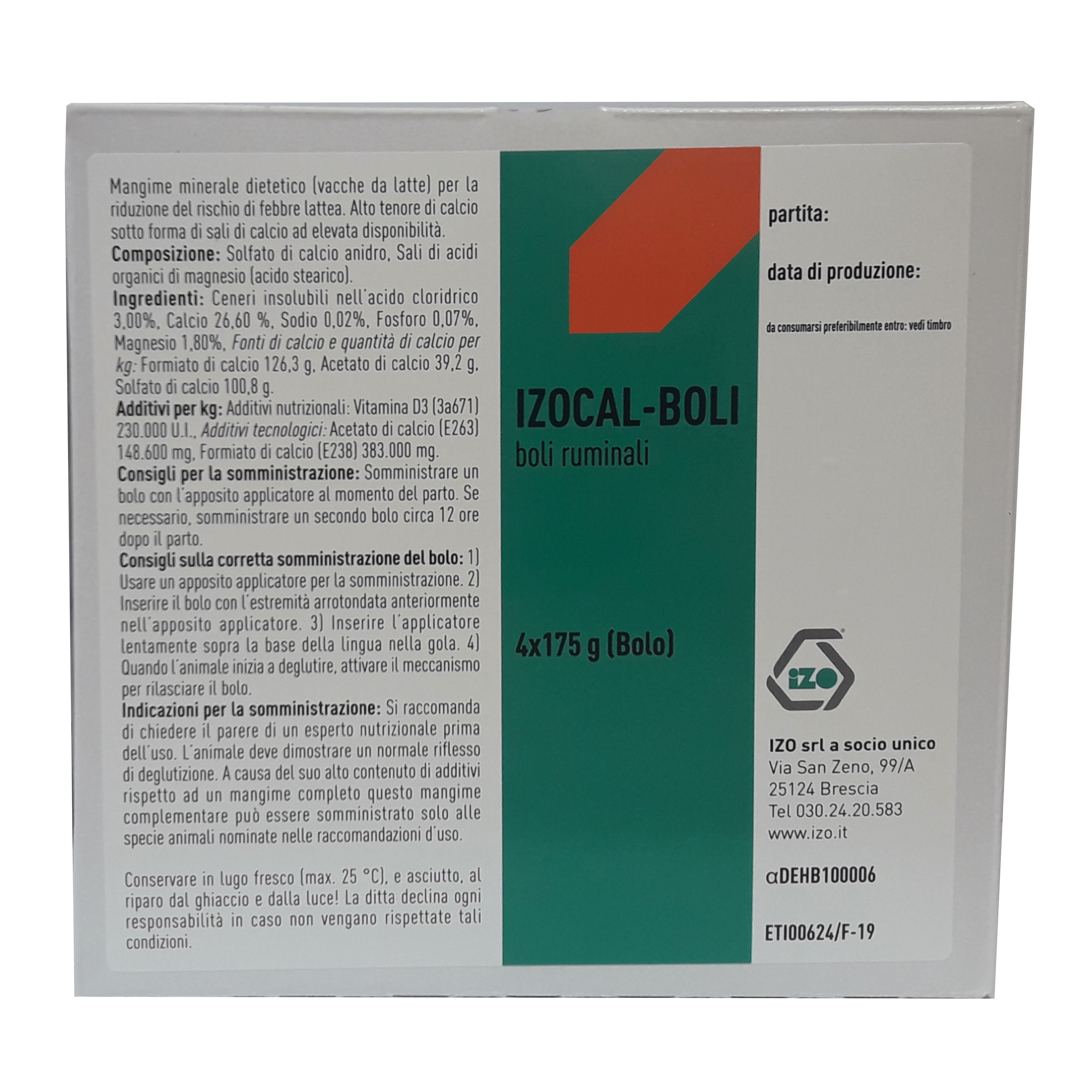 Agro Chemica Bovini Calzogol Bolus Cf. (4X175) Gr
