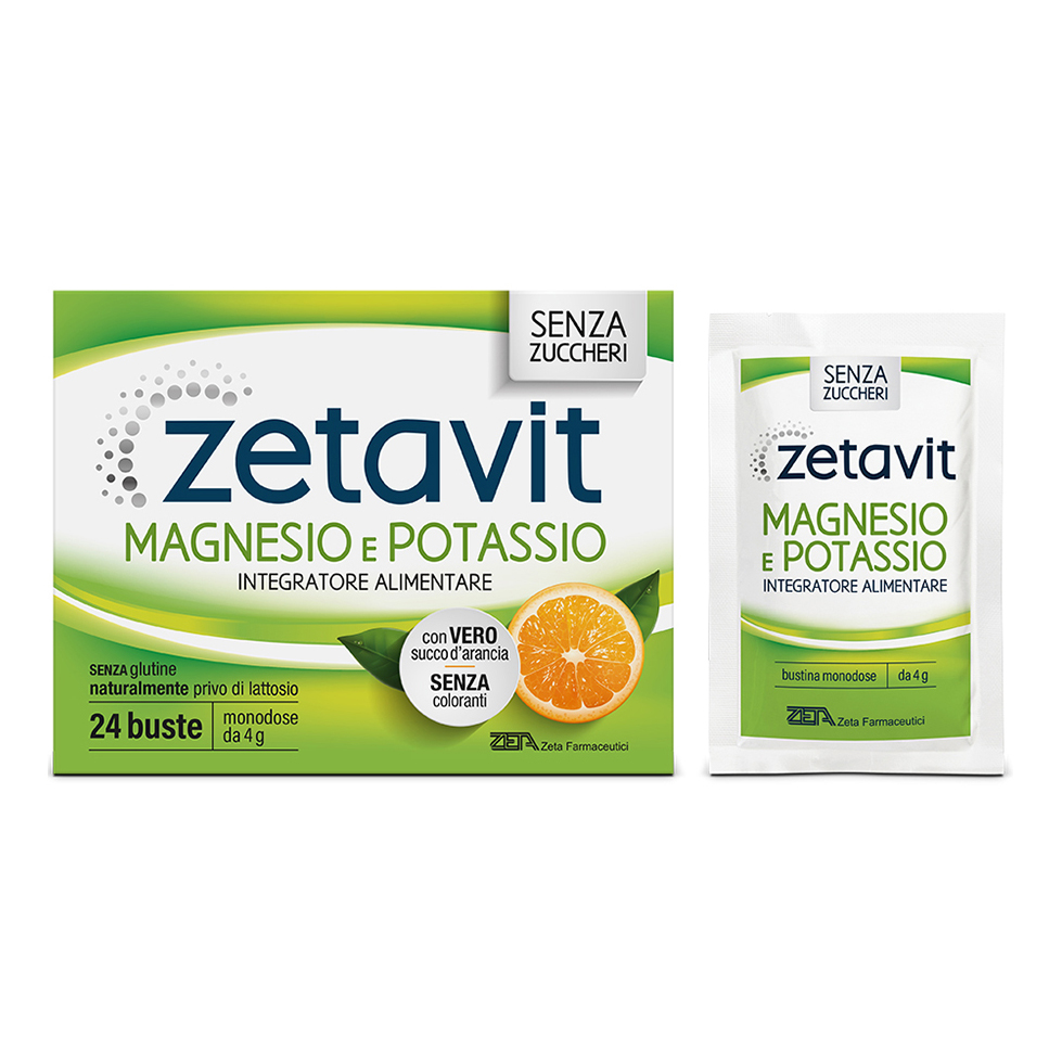 Zetavit Magnesio Potassio Senza Zucchero 24 Bustine