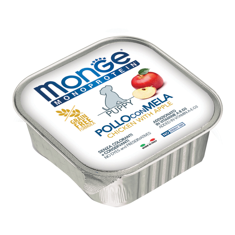 Monge Cane Monoprotein Vaschetta Junior Pollo & Mela 150 Gr