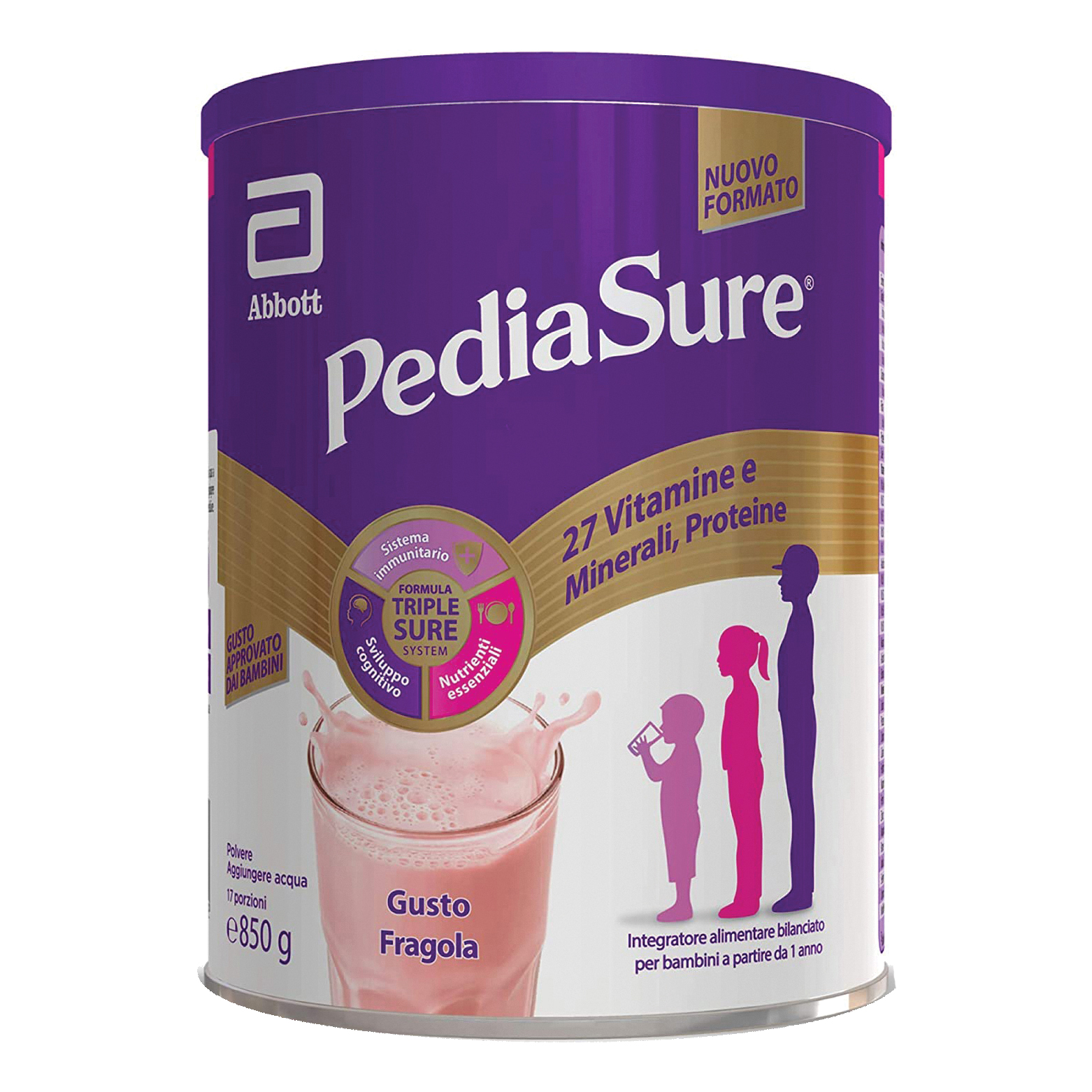 Pediasure crescita&amp;sviluppo rinforza fragolo 850 g