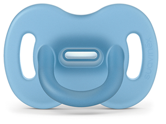 Suavinex - succhietto 100% silicone 0/6m+ azzurro confezione 1 pezzo