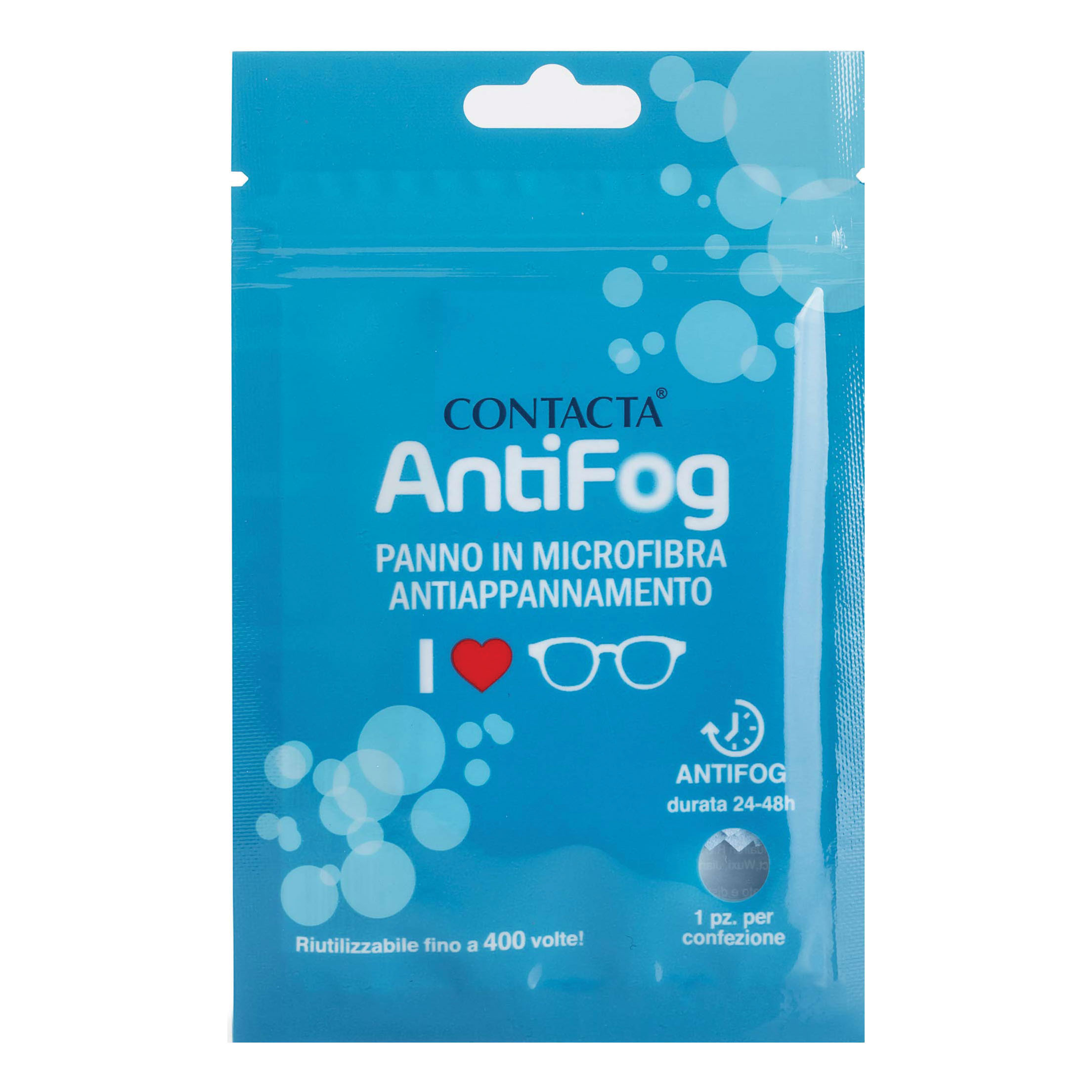 Contacta antifog panno in microfibra antiappannamento