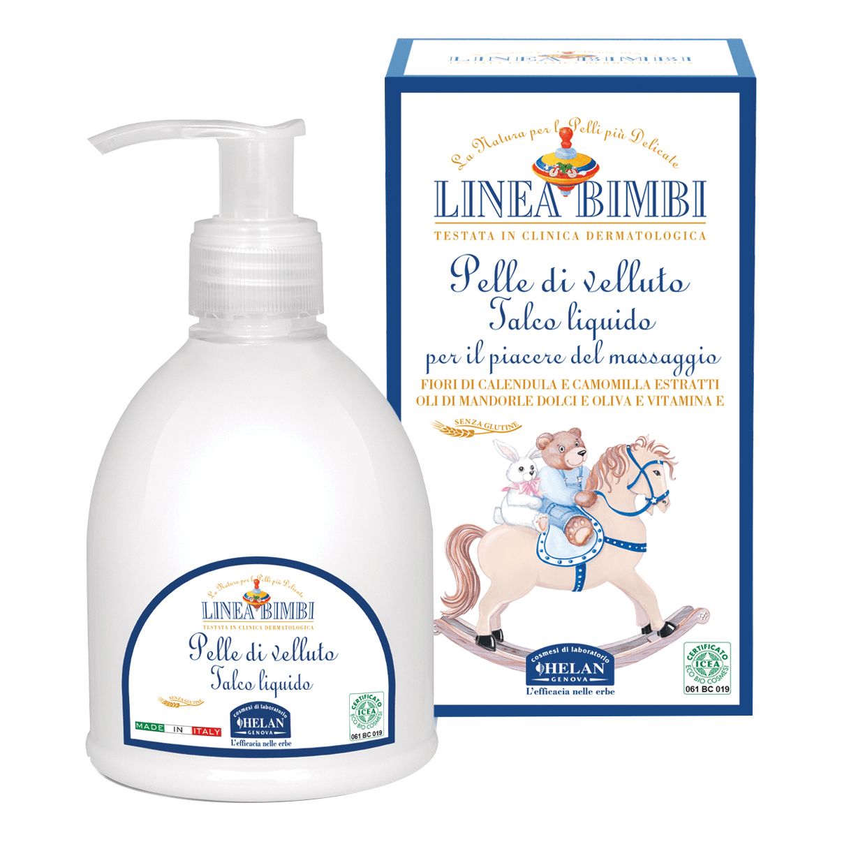 Helan Bimbi Pelle Di Velluto Talco Liquido 240 Ml