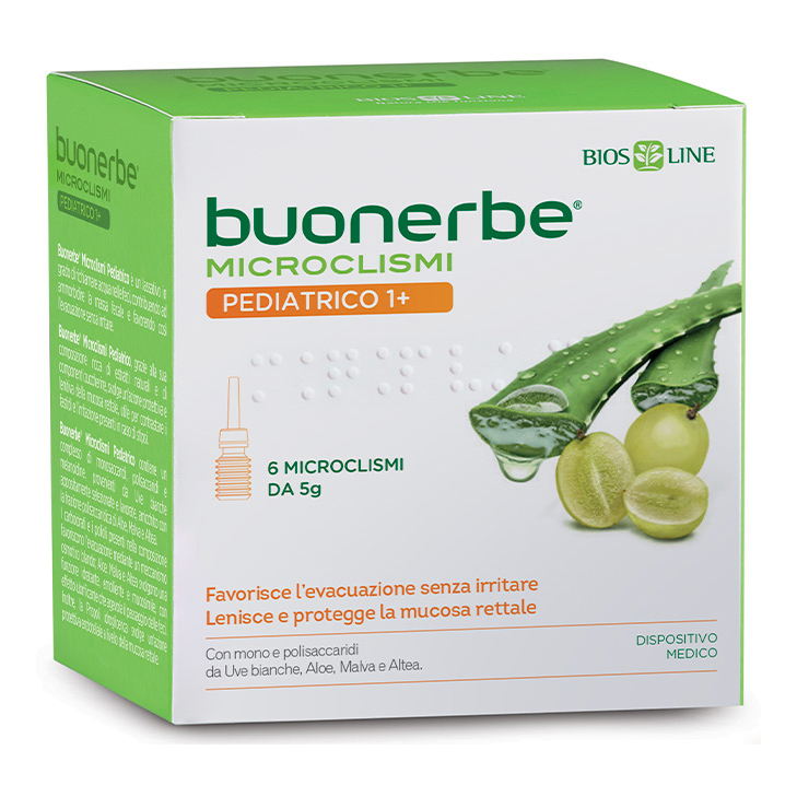 Buonerbe microclismi pediatrico 1+ 6 pezzi x 5 g