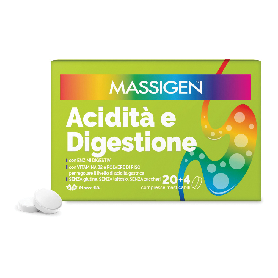 Massigen acidita' e digestione 24 compresse masticabili