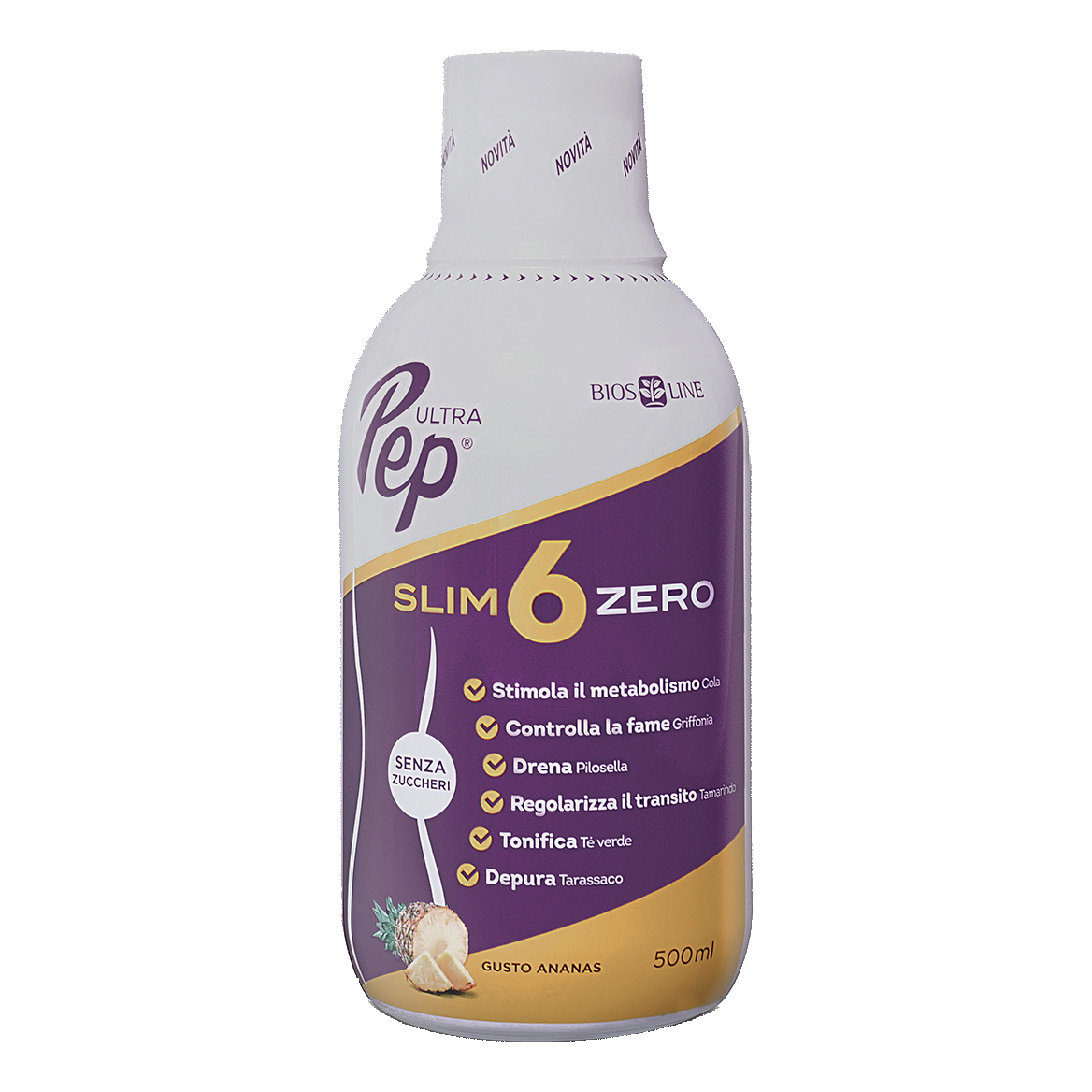 Ultra pep slim 6 zero ananas 500 ml - 8030243030498