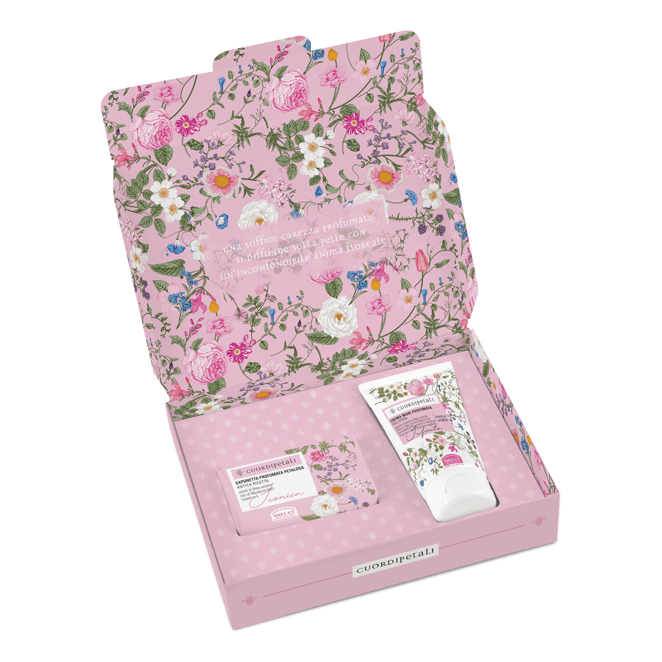 Cuor di petali set crema mani 50 ml + saponetta 100 g