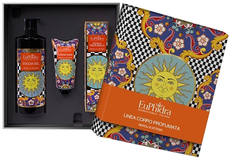 Euphidra cofanetto neroli &amp; vetiver 1 doccia gel 400 ml + 1 acqua profumata 125 ml + 1 crema mani 50 ml
