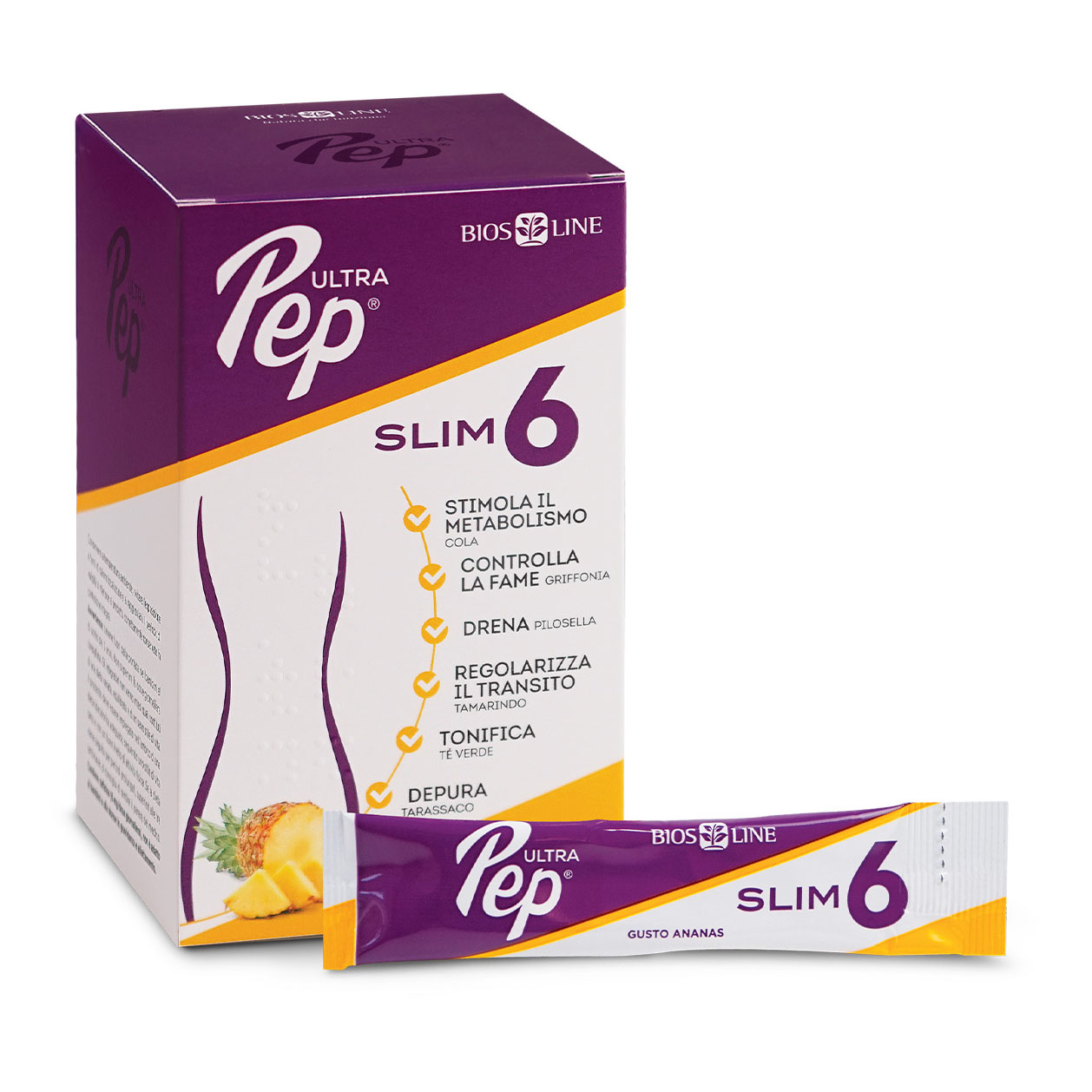 Ultra pep slim 6 zero ananas 20 stick - 8030243036209
