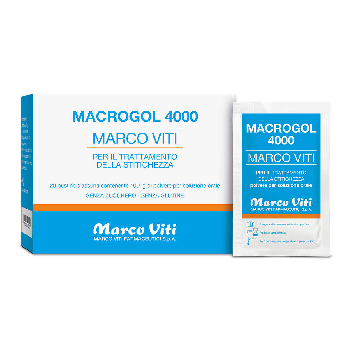 Macrogol 4000 20 Bustine Trattamento Stipsi Efficace