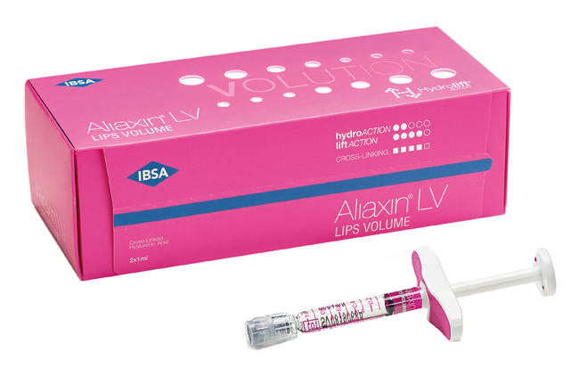 Siringa intra-dermica crosslinkato aliaxin lv acido ialuronico 1 ml 2 pezzi
