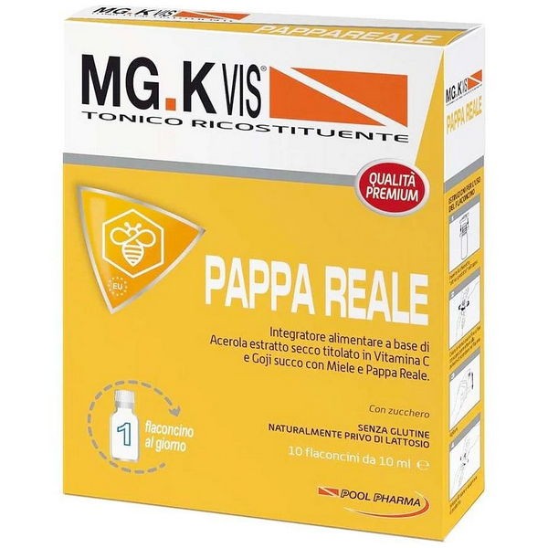 Mgk vis tonico ricostituente pappa reale 10 flaconcini da 10 ml
