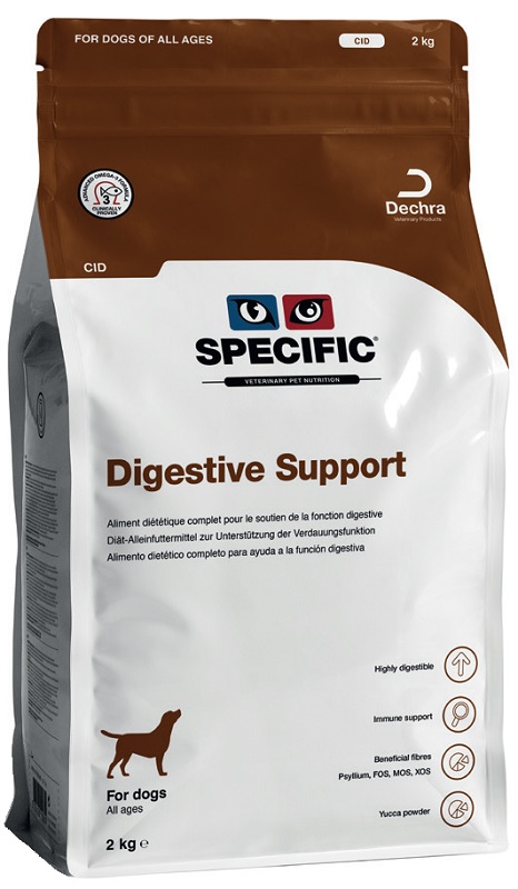 SPECIFIC® Digestive Support (CID) - 2kg - Crocchette per cani di tutte le età - Rafforza la flora intestinale - Basso contenuto di fibre - Arricchito con postbiotici - DECHRA Veterinary Products